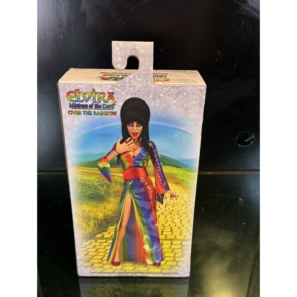 Elvira Mistress of the Dark Over the Rainbow Pride 8" Figure Neca Reel Toys 2024 - Picture 2 of 6